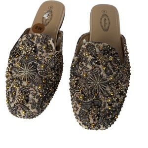 Catalina Beaded Embellished Mules
